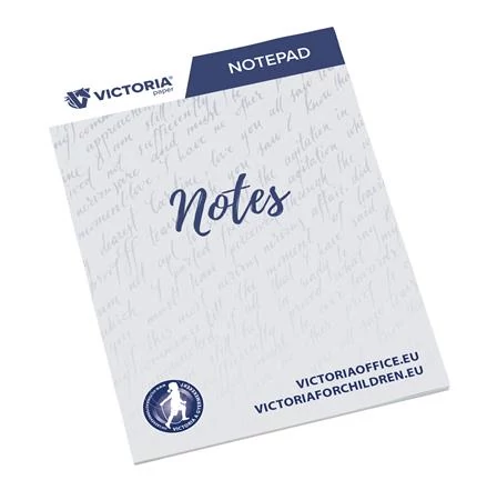 Jegyzettömb, A5, 5x50 lap, vonalas, VICTORIA OFFICE, fehér