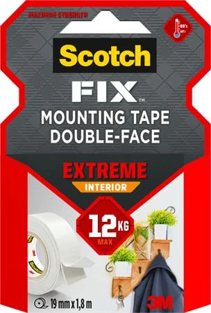 Ragasztószalag, kétoldalas, extra erős, 19 mm x 1,8 m, 3M SCOTCH 
