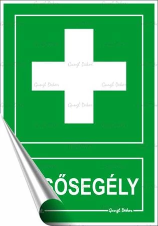 Információs matrica, 11,6x16,6 cm, 