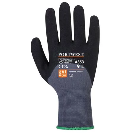 Védőkesztyű, nylon, nitrilhab, XL méret 