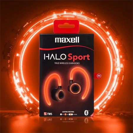 Fülhallgató, vezeték nélküli, Bluetooth, mikrofonnal, LED-es fülhallgató, MAXELL 