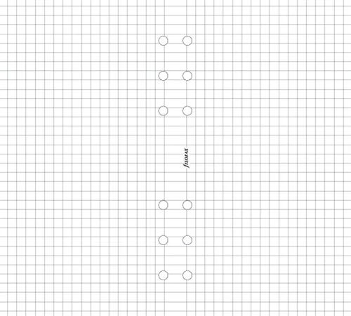 Kalendárium betét, jegyzetlap, personal méret, kockás, FILOFAX, fehér