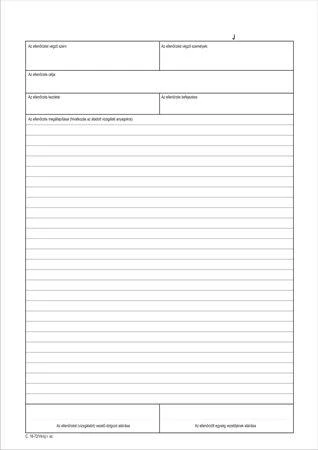 Nyomtatvány, ellenőrzési napló, 25x3, A4, VICTORIA PAPER 