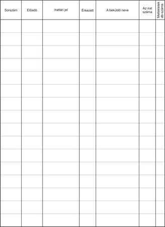 Nyomtatvány, iktatókönyv, 100 lap, A4, VICTORIA PAPER 