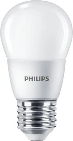 LED izzó, E27, kis gömb, P48, 7W, 806lm, 2700K, PHILIPS 