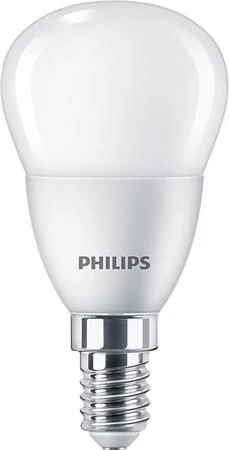 LED izzó, E14, kisgömb, P45, 5W, 470lm, 2700K, PHILIPS 