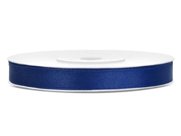 Szatén szalag, 6 mm, sötét kék