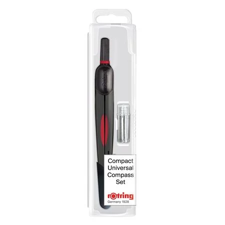 Körző, fém, heggyel, univerzális, ROTRING 