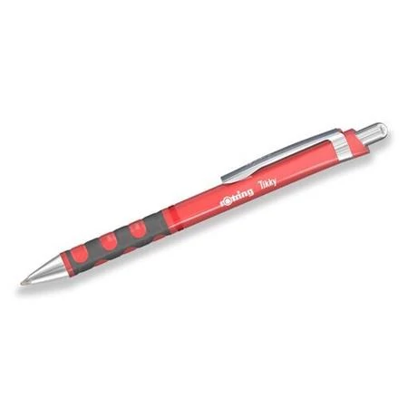 Golyóstoll, 0,8 mm, nyomógombos, tearózsa tolltest, ROTRING 
