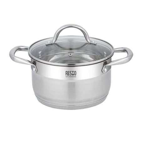 Főzőedény / lábas, fedővel, 20 cm, 3,6 liter, RESTO 