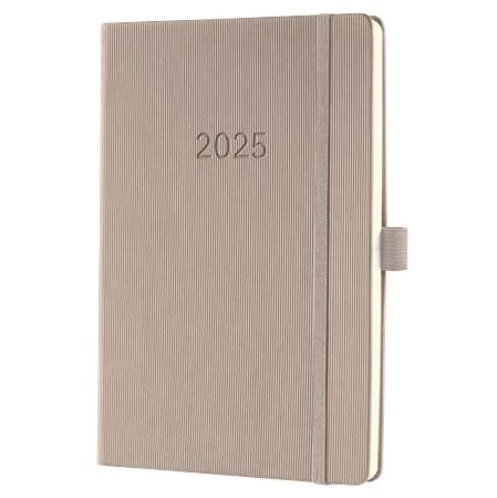 Naptár, A5, heti, 2025, kemény borító, SIGEL 