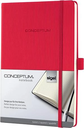 Jegyzetfüzet, exkluzív, A5, kockás, 97 lap, keményfedeles, SIGEL 