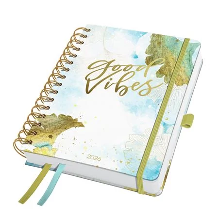 Naptár, spirál, A5, heti, 2026, kemény borító, SIGEL 