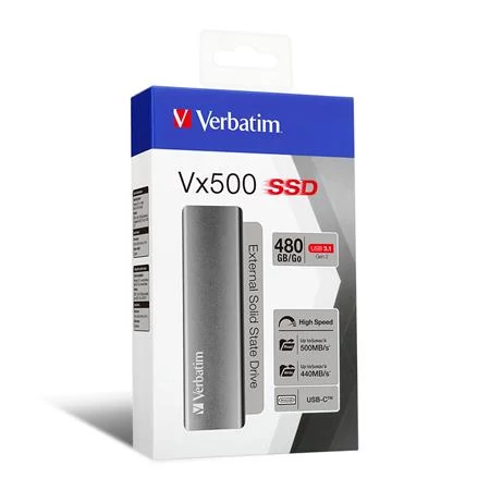 SSD (külső memória), 480 GB, USB 3.2 Gen2, VERBATIM 