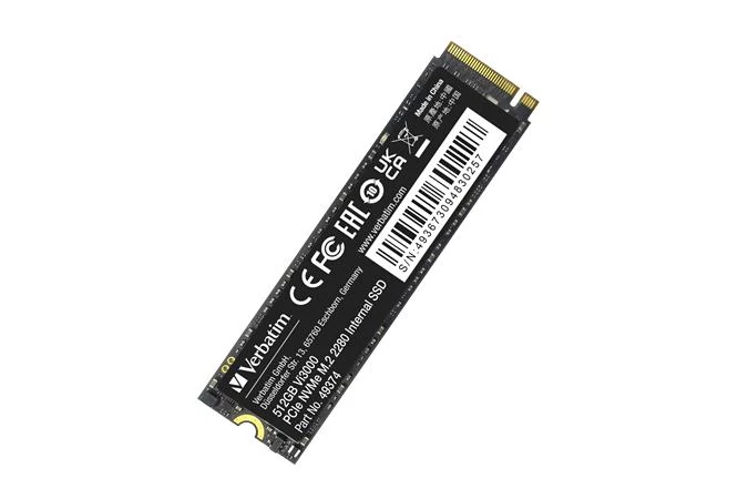 SSD (belső memória), 512GB, PCIe NVMe M2, 3300/2500 MB/s, VERBATIM 