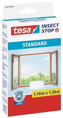 Szúnyogháló, ablakra, tépőzáras, 1,1 x 1,3 m, TESA 