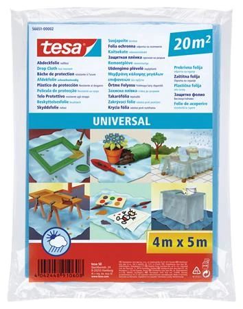 Takarófólia, lépésálló, 5 m x 4 m, TESA 