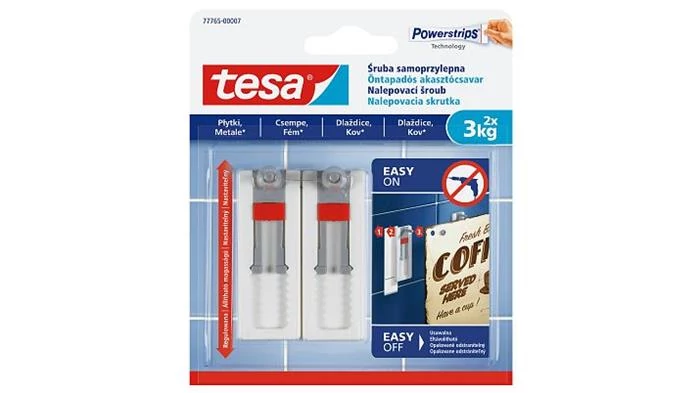 Akasztócsavar, öntapadó, állítható, TESA 