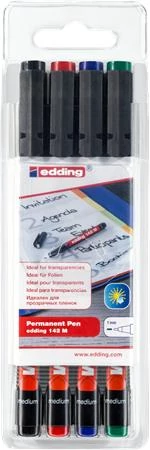 Alkoholos marker készlet, OHP, 1 mm, EDDING 