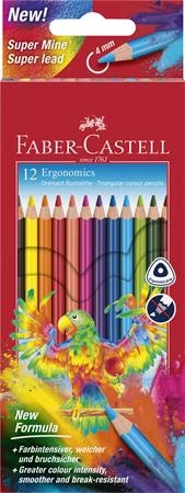 Színes ceruza készlet, háromszögletű, FABER-CASTELL 