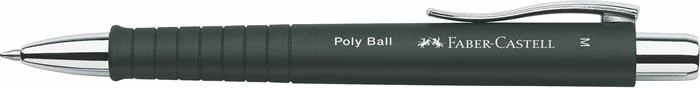 Golyóstoll, 0,7 mm, nyomógombos fekete tolltest, FABER-CASTELL 