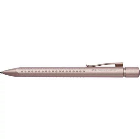 Golyóstoll, 0,5 mm, nyomógombos, rózsaszín tolltest, FABER-CASTELL 