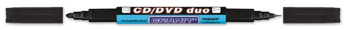 Alkoholos marker, CD/DVD, 0,4/1,5-2,5 mm, kúpos, kétvégű, GRANIT 