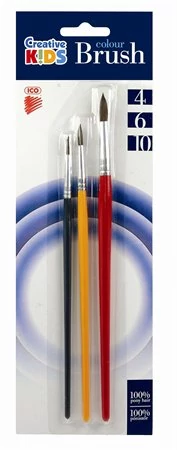 Ecsetkészlet, no. 4-6-10, fa, ICO 