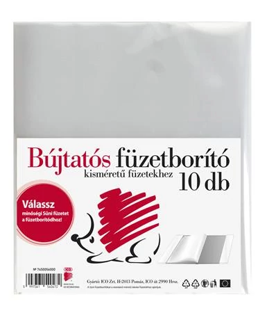Füzetborító, A5, PP, víztiszta, ICO 