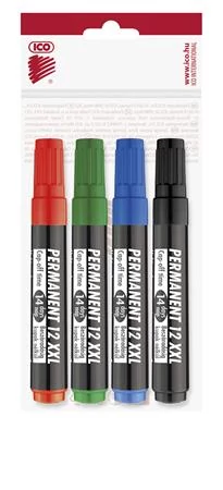 Alkoholos marker készlet, 1-4 mm, vágott, ICO 