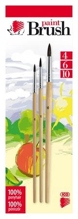 Ecsetkészlet, no. 4-6-10, fa, ICO 