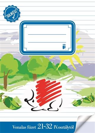 Füzet, tűzött, A5, vonalas, 32 lap, 4. osztály, ICO 