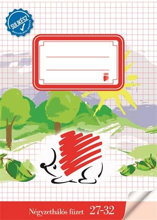 Füzet, tűzött, A5, kockás, 32 lap, ICO 