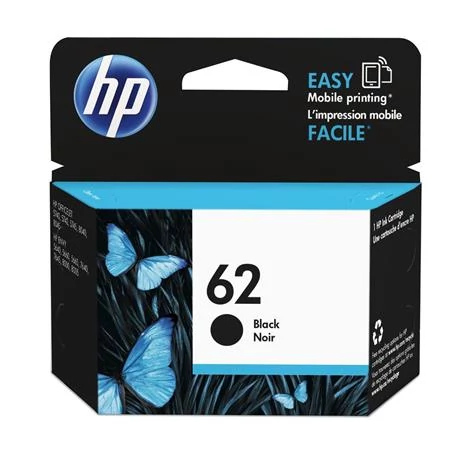 C2P04AE Tintapatron ENVY 5640, 7640, 5740 nyomtatókhoz, HP 62 fekete, 4ml