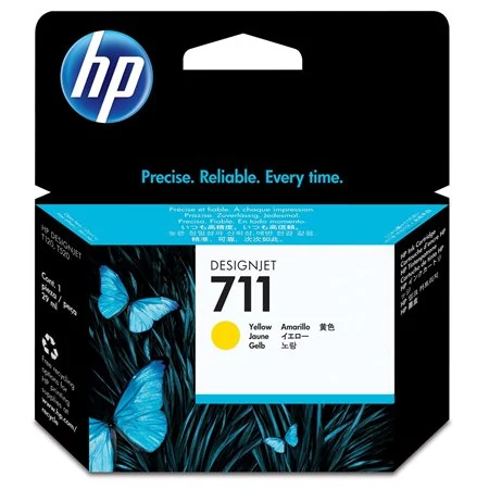 CZ132A Tintapatron DesignJet T120, T520 nyomtatókhoz, HP 711, sárga, 29 ml