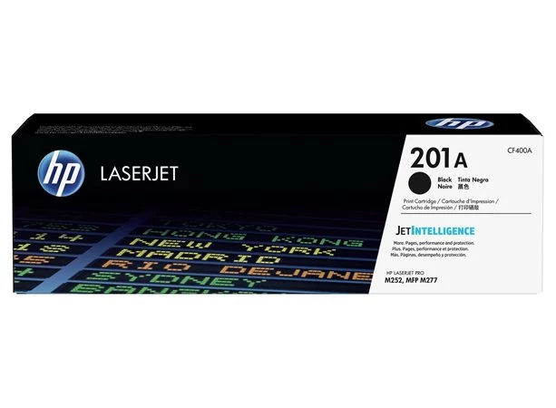 CF400A Lézertoner Color LaserJet Pro M252, M277 nyomtatóhoz, HP 201A, fekete, 1,5k