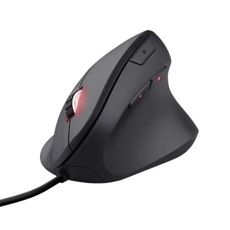 Egér, vezetékes, optikai, vertikális, gaming, LED, TRUST 
