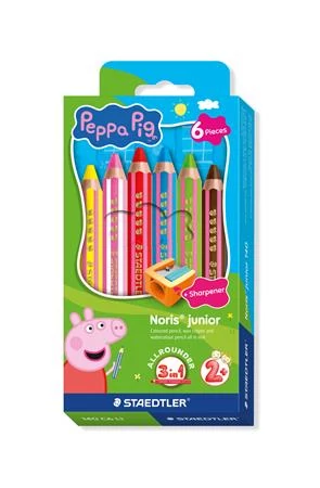 Színes ceruza készlet, hatszögletű, jumbo, STAEDTLER „Noris® junior 140