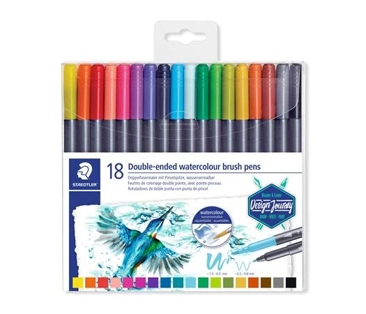 Ecsetirón készlet, 0,5-0,8/1,0-6,0 mm, kétvégű, STAEDTLER 