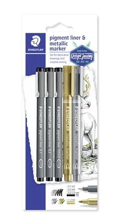 Tusfilc és dekormarker készlet, 5 db, STAEDTLER, 