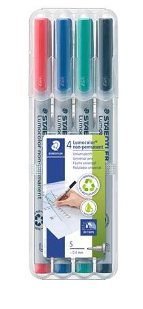 Alkoholmentes marker készlet, OHP, 0,4 mm, STAEDTLER 