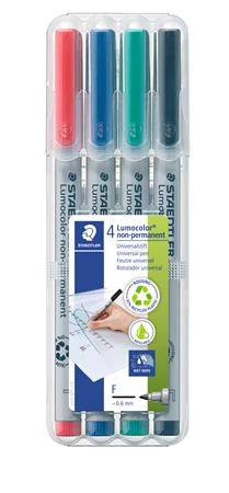 Alkoholmentes marker készlet, OHP, 0,6 mm, STAEDTLER 