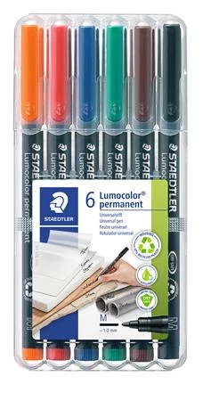 Alkoholos marker készlet, OHP, 1 mm, STAEDTLER 