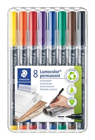 Alkoholos marker készlet, OHP, 1 mm, STAEDTLER 