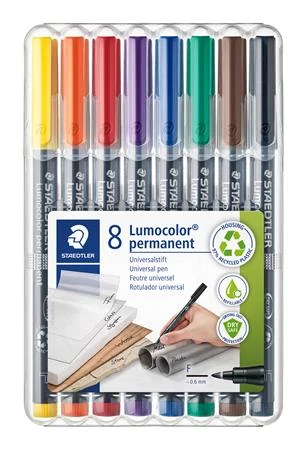 Alkoholos marker készlet, OHP, 0,6 mm, STAEDTLER 