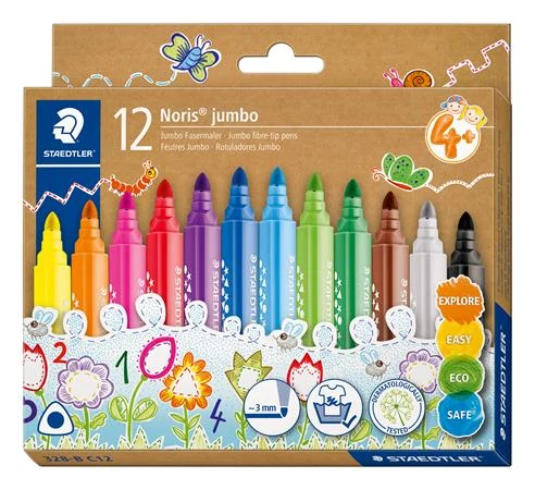Filctoll készlet, 3 mm, háromszögletű, kimosható, STAEDTLER 
