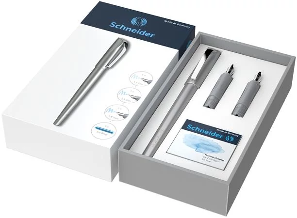 Töltőtoll ajándékszett, 1,1 mm, ajándék 1,5 és 1,8 mm-es tollheggyel, SCHNEIDER 