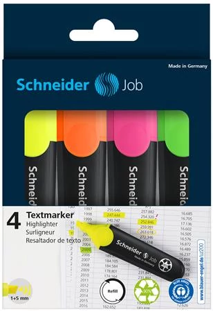 Szövegkiemelő készlet, 1-5 mm, SCHNEIDER 