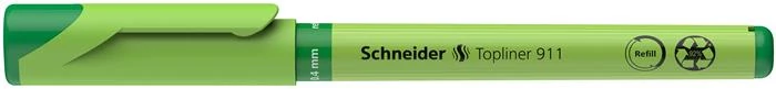 Tűfilc, 0,4 mm, cserélhető betétes, újrahasznosított tolltest, SCHNEIDER 