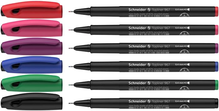 Tűfilc készlet, 0,4 mm, SCHNEIDER 